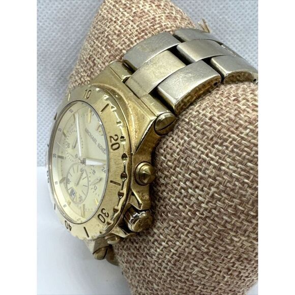 Michael Kors MK5313 Unisex Gold Stainless Steel Analog Dial Quartz Watch JNA788 - Picture 2 of 11